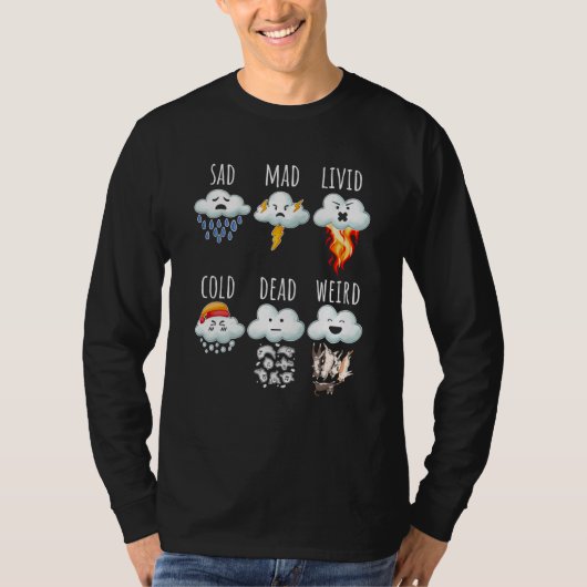 Weather Clouds Differences Report Weather Forecast Tシャツ (正面)