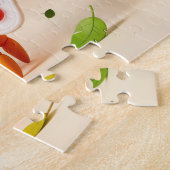 Weather Crab Measuring Climate With Rainbow Umbrel ジグソーパズル (側面)