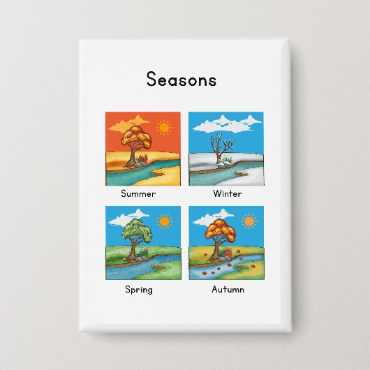 Weather seasons 缶バッジ (正面)