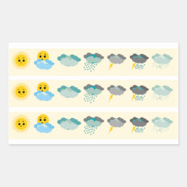 Weather Tracker Journalのステッカーシート 長方形シール