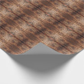 Weathered Aged Wood Photo Closeup Pattern Design ラッピングペーパー (角)