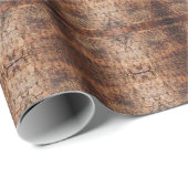 Weathered Aged Wood Photo Closeup Pattern Design ラッピングペーパー (ロールコーナー)