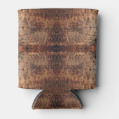 Weathered Aged Wood Photo Closeup Pattern Design 缶クーラー (正面)