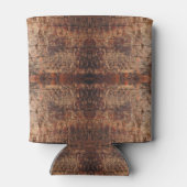 Weathered Aged Wood Photo Closeup Pattern Design 缶クーラー (裏面)