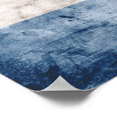 Weathered Argentina Flag ポスター (角)