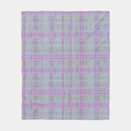 Weathered Lavender Plaid  フリースブランケット
