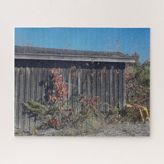 Weathered Shed with Encroaching Green ジグソーパズル (横)