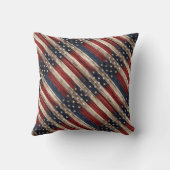 Weathered Stars & Stripes Wood Flag クッション (裏面)