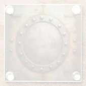 weathered steel, metal look  ガラスコースター (裏面)