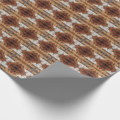 Weathered Wood Planks Diamond Pattern Mixed Media  ラッピングペーパー (角)