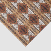 Weathered Wood Planks Diamond Pattern Mixed Media 薄葉紙 (詳細)