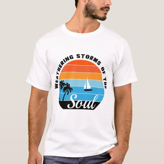 weathering storms men's basic t-shirt tシャツ (正面)