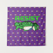 Weatherproof Personalized House Flag Resist frog タペストリー (正面(横))