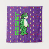 Weatherproof Personalized House Flag Resist frog タペストリー (正面)