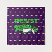 Weatherproof Personalized House Flag Resist frog タペストリー (正面(横))