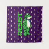Weatherproof Personalized House Flag Resist frog タペストリー (正面)