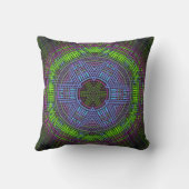 Weave Mandala Green Purple and Blue クッション (裏面)