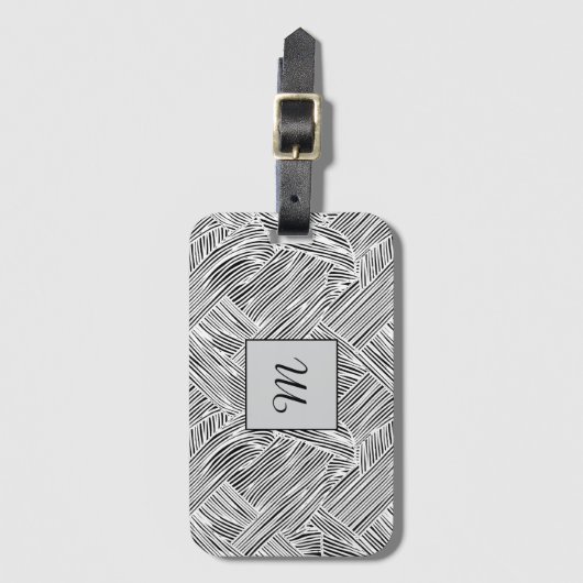 Weave Pattern Design Art  ラゲッジタグ (正面縦)