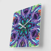 Weaver Kaleidoscope スクエア壁時計 (傾斜)