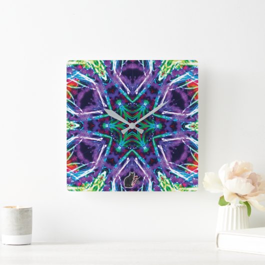 Weaver Kaleidoscope スクエア壁時計 (ホーム)