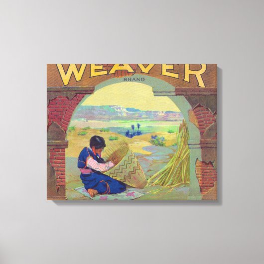 Weaver Orange LabelPiru(カリフォルニア州) キャンバスプリント (正面)