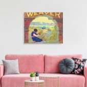 Weaver Orange LabelPiru(カリフォルニア州) キャンバスプリント (インサイチュ (リビング))