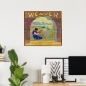 Weaver Orange LabelPiru(カリフォルニア州) ポスター (ホームオフィス)