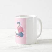 Webを閲覧するマグカップはコーヒー1杯に縮小 コーヒーマグカップ (正面右)