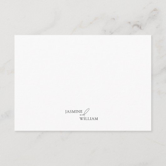 Webエレガントサイミニマル結婚トのQRコードの消去 エンクロージャーカード (裏面)