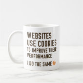 WebサイトでCookieを使用 コーヒーマグカップ (左)