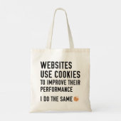 WebサイトでCookieを使用 トートバッグ (裏面)