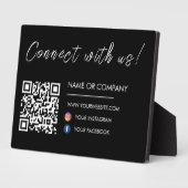Webサイトに接続Qrコードソーシャルメディアブラック フォトプラーク (側面)