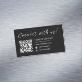 Webサイトに接続Qrコードソーシャルメディアブラック マグネット名刺 (インサイチュ)