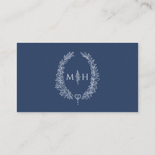 Webサイトのエンクロージャカードモノグラムブルー エンクロージャーカード (裏面)