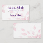 Webサイトのカー結婚ドにアクセス プレイスカード (正面/裏面)