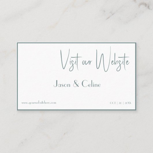 Webサイトのカー結婚ドにアクセス プレイスカード (正面)