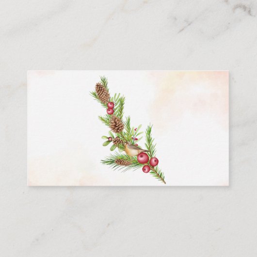 Webサイトのクリス結婚マスのインサートカード プレイスカード (裏面)