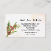 Webサイトのクリス結婚マスのインサートカード プレイスカード (正面)