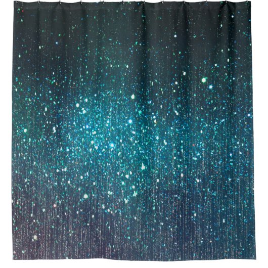 Webサイトのバナーのグリッターヴィンテージライト シャワーカーテン (正面)