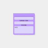 Webサイトのパスワード投稿ノート（紫） ポストイット (正面)