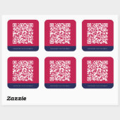 Webサイトの追加QRコードカスタムコントラストの色 スクエアシール (シート)