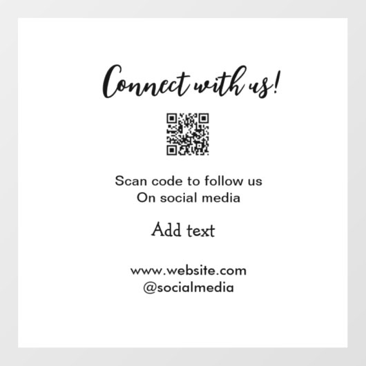 Webサイトの電子メールを追加するQRコードをスキャンして接続 ウィンドウサイン (シート)
