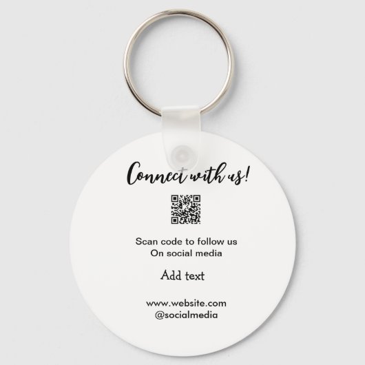 Webサイトの電子メールを追加するQRコードをスキャンして接続 キーホルダー (正面)