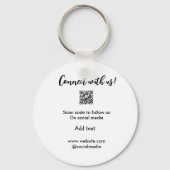 Webサイトの電子メールを追加するQRコードをスキャンして接続 キーホルダー (裏面)