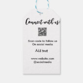 Webサイトの電子メールを追加するQRコードをスキャンして接続 ギフトタグ (裏面)