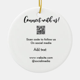 Webサイトの電子メールを追加するQRコードをスキャンして接続 セラミックオーナメント