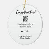 Webサイトの電子メールを追加するQRコードをスキャンして接続 セラミックオーナメント (左)