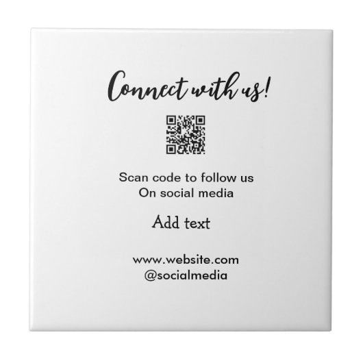 Webサイトの電子メールを追加するQRコードをスキャンして接続 タイル (正面)