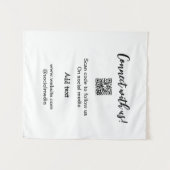 Webサイトの電子メールを追加するQRコードをスキャンして接続 タペストリー (正面(横))