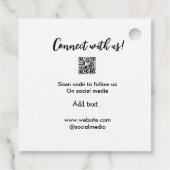 Webサイトの電子メールを追加するQRコードをスキャンして接続 フェイバータグ (裏面)